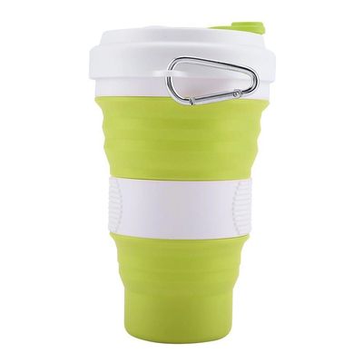 Copo Ecologico Retratil Silicone Grande Dobravel 550ml Cor:Verde