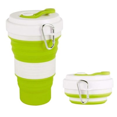 Copo Ecologico Retratil Silicone Grande Dobravel 550ml Cor:Verde