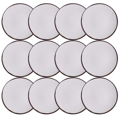 Conjunto 12 Pratos Rasos 25cm Tramontina Canyon Porcelana
