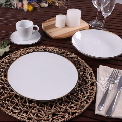 Conjunto 12 Pratos Rasos 25cm Tramontina Canyon Porcelana