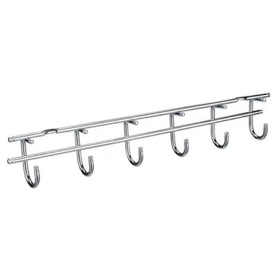 Suporte Porta Xícaras 6 Ganchos 34x7cm Cromado Masutti Copat