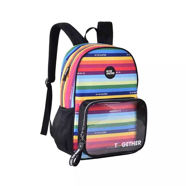 Mochila Teen Up Listras Transparente Now United 16