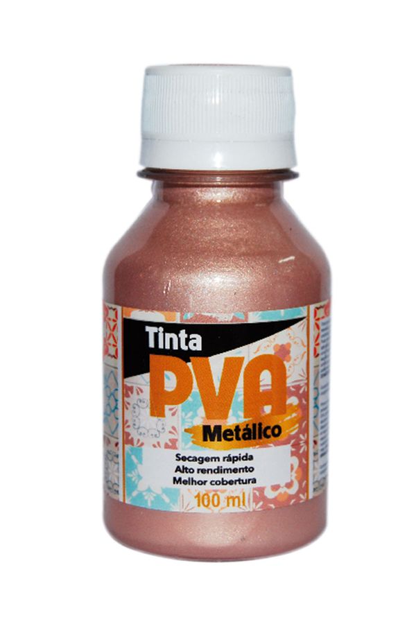 Tinta Pva Glitter Metálica com 100ml Rosé
