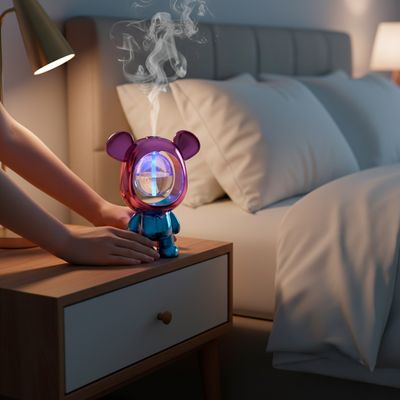 Umidificador Decorativo com Luz – Purifica, Aromatiza e Cria Ambiente Aconchegante Ursinho Decoração