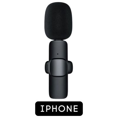 Microfone Lapela Wireless Sem Fio Para iPhone iPad