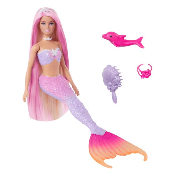 Boneca Barbie Sereia Malibu Mundança de Cor Mattel