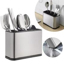 Porta Talher Escorredor Inox 4 Divisórias Pia
