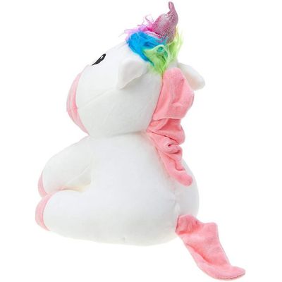 Unicórnio de Pelúcia Branco 30Cm