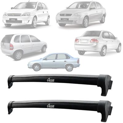 Automotive Rack Teto Aluminio GM Corsa Sedan Hat Friso PRETO