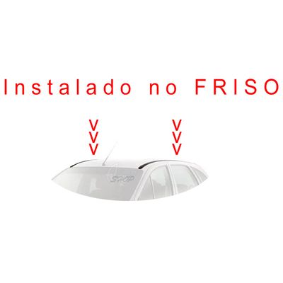 Automotive Rack Teto Aluminio GM Corsa Sedan Hat Friso PRETO