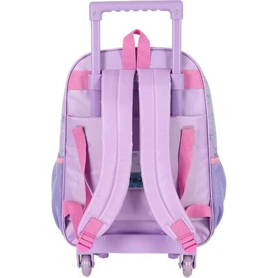 Mochila Infantil Stitch Angel Rodinhas + Costas Luxcel