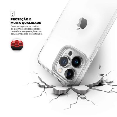 Kit Capa Anti-Slip e Pelicula Coverage 5D Pro Preta para iPhone 15 Pro - Gshield