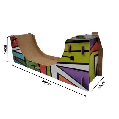 Rampa Skate Dedo Radical Half Pipe - Brincadeira Criança