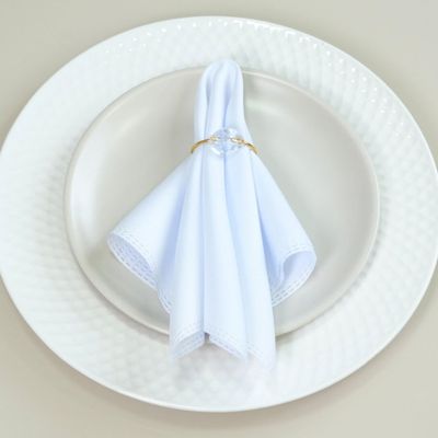 Kit 50 Anéis Para Guardanapos 4cm x 3cm Cristalino Argola Metal Mesa Posta - Dourado