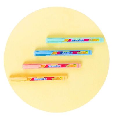 Marca Texto Mentos Com Cheirinho Destaq 4 Cores Pastel Compactor