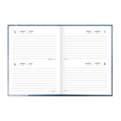 Agenda Tilibra Costurada Jeans - Item Sortido