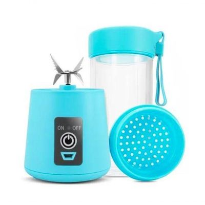 Liquidificador Portátil Recarregável 6 Lâminas 380ml Azul