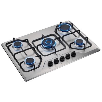 Cooktop À Gás Electrolux 5 Bocas KE5XC Multi Chama Mesa Inox Bivolt