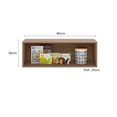 Armário Geladeira 80cm 1 Porta Etna - Ssx Multicoisas Carvalho Oak Off White