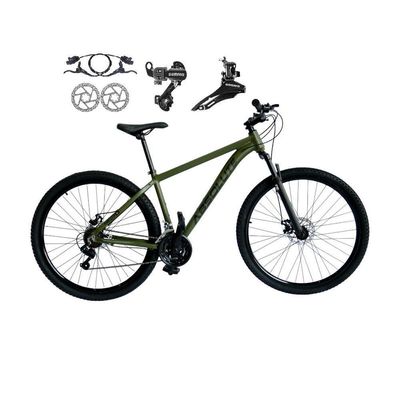 Bicicleta Aro 29 Absolute Nero 5 Alumínio 21v Câmbios Shimano Freio A Disco Hidráulico Mtb oliva Tam: 15