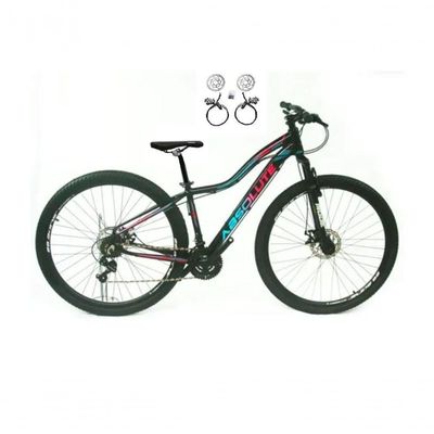 Bicicleta Aro 29 Absolute Hera Feminina Alumínio 21v Freio Hidraulico Garfo Suspensão Mtb preto Tam: 17