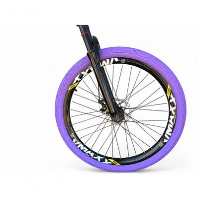 Bicicleta Aro 26 Vikingx Tuff Câmbios Shimano Freio Hidráulico 21v Freeride Aro Vmaxx Flame Roxo-amarelo-Verde X25