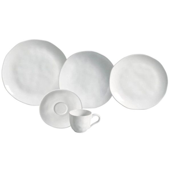 Aparelho De Jantar 30 Peças Orgânico New White Porto Brasil