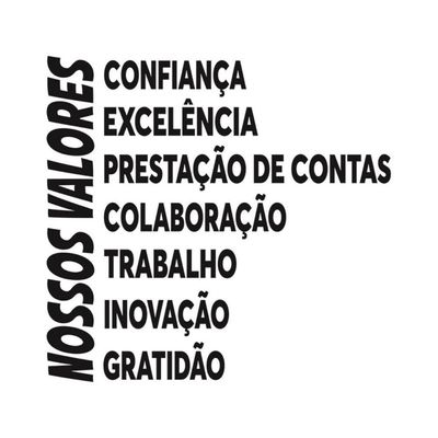 Adesivo Parede Corporativo Nossos Valores Empresa Escritório 95x90cm Cor Preto