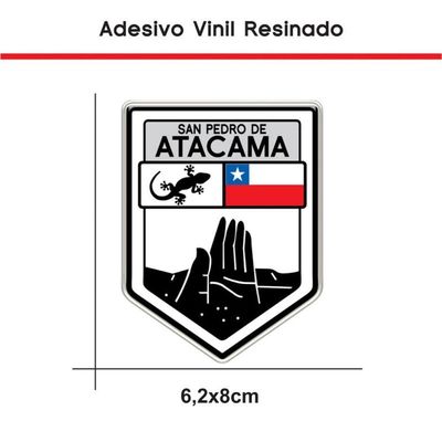 Adesivo Resinado San Pedro De Atacama Vinil 6,2x8cm Cor Preto