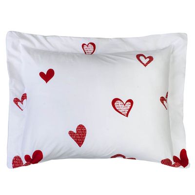 Kit Edredom Encatare Queen 5 Peças Percal 200 Fios 100% Algodão - Love