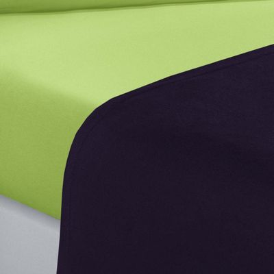 Jogo De Cama Malha Lençol 100% Algodão Gran Moratta 4 Peças Casal - Roxo/Verde Pistache