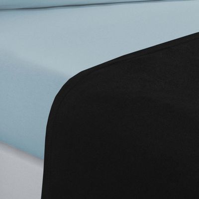 Jogo De Cama Malha Lençol 100% Algodão Gran Moratta 4 Peças King - Preto/Azul Bebê