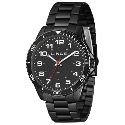 Relógio Lince Masculino Ref: Mrnm053l46 P2px Casual Black