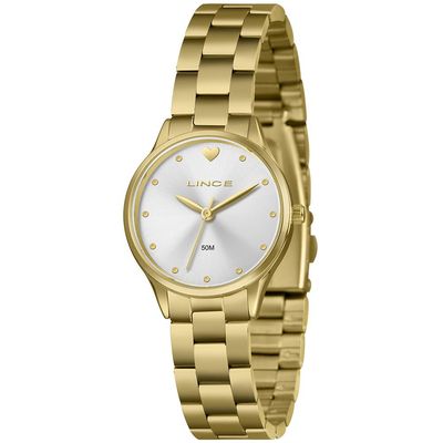 Relógio Lince Feminino Ref: Lrgh291l30 S1kx Coração Dourado