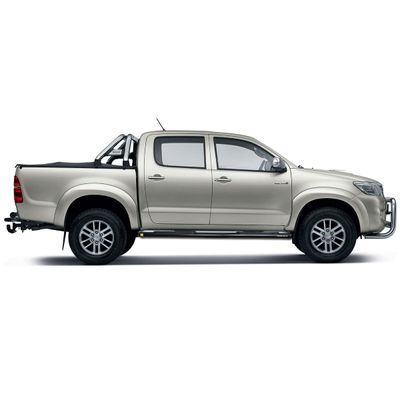 Estribo Lateral Oval Hilux CD 2005 a 2015 Oblongo Preto