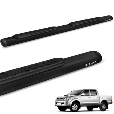 Estribo Lateral Oval Hilux CD 2005 a 2015 Oblongo Preto
