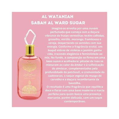 Perfume Árabe Sabah Al Ward Sugar Eau De Parfum 100ml | Original