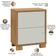 Mesa de Cabeceira 2 Gavetas 54cm Click D03 Freijó Off White - Lyam Decor