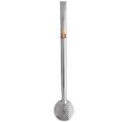 Bomba Chimarrão Tererê Aço Inox 23cm com Rosca