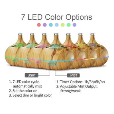 Umidificador Ultrassonico Difusor Aromaterapia Led