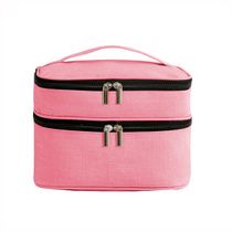 Necessaire Viagem Bolsa Dupla Maquiagem Rosa