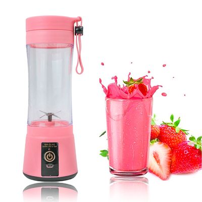 Mini Liquidificador Juice Cup Portátil Elétrico Rosa