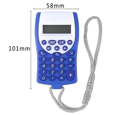 Mini Calculadora de Bolso Cordão 8 Dígitos Laranja