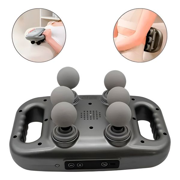Massageador Corporal Elétrico 6 Cabeças Recarregável