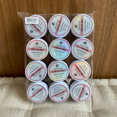 12 unidades De Gel Led Uv Esculpidor - Gel Bella Rosa