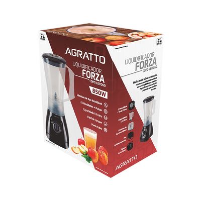 Liquidificador Agrato 850w 2vel Jarra Leitoso 1,5l Preto 220v LQLF02