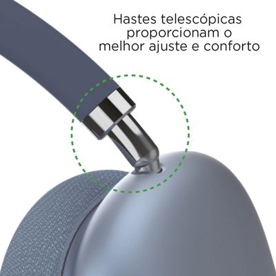 Headphone Bluetooth ELG EPB-MAX5BE com Microfone Azul