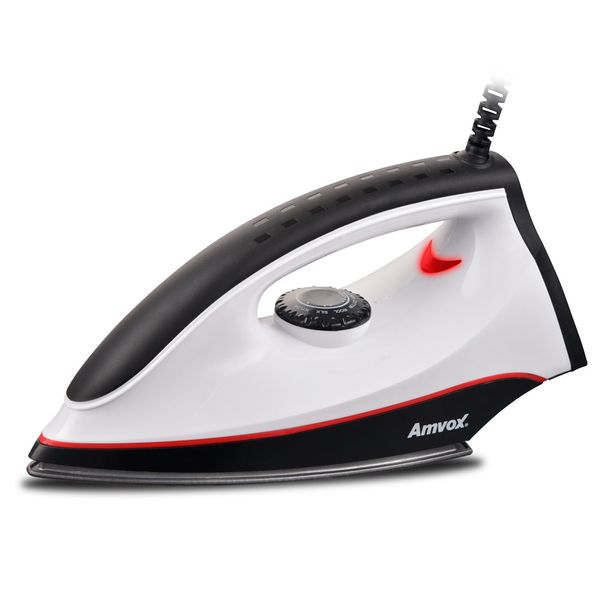 Ferro de Passar Roupa a Seco Amvox AF 1907 Branco 127V Ferro de Passar Roupa a Seco Amvox AF 1907 Branco 127V