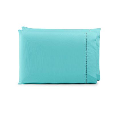 Par de Fronhas 70cm x 50cm 2 Peças Paris  Percal 150 Fios 100% Algodão - Verde Tiffany