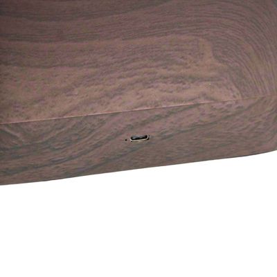 Difusor Aromatizador Umidificador De Ar Oleos Essenciais Fogueira Cor:Mogno